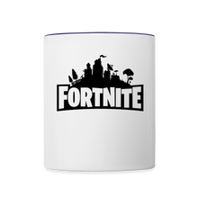 Load image into Gallery viewer, Fortnite Coffee Mug - white/cobalt blue