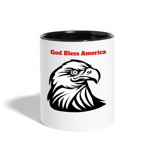 God Bless America Coffee Mug - white/black