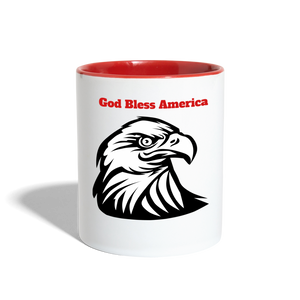 God Bless America Coffee Mug - white/red