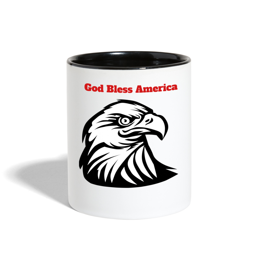 God Bless America Coffee Mug - white/black
